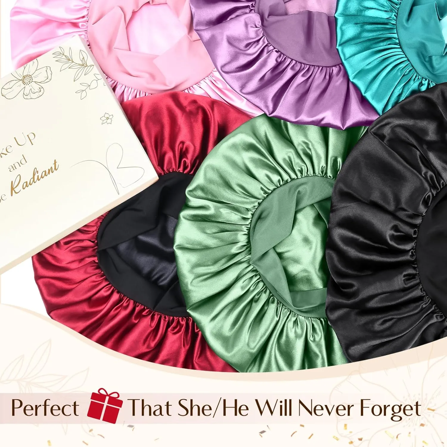 YANIBEST Bonnet for Men Hair Bonnet for Sleeping Double Layer Satin Bonnets for Black Women Curly Hair Sleep Cap