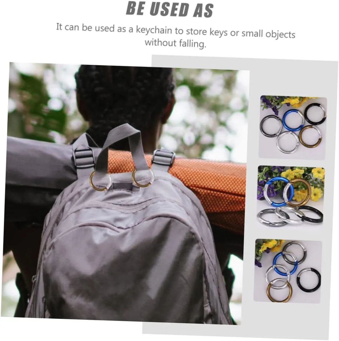 YARNOW Camping Button Cord Fasteners Key Chain Rings Round Cord Locks Draw Toggle Car Key Chain Retractable