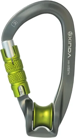 YIJU Climbing Pulley Carabiner, Snap Auto Locking Carabiner,Equipment D Shaped Locking Carabiner,with Screwgate for Climber,Travel