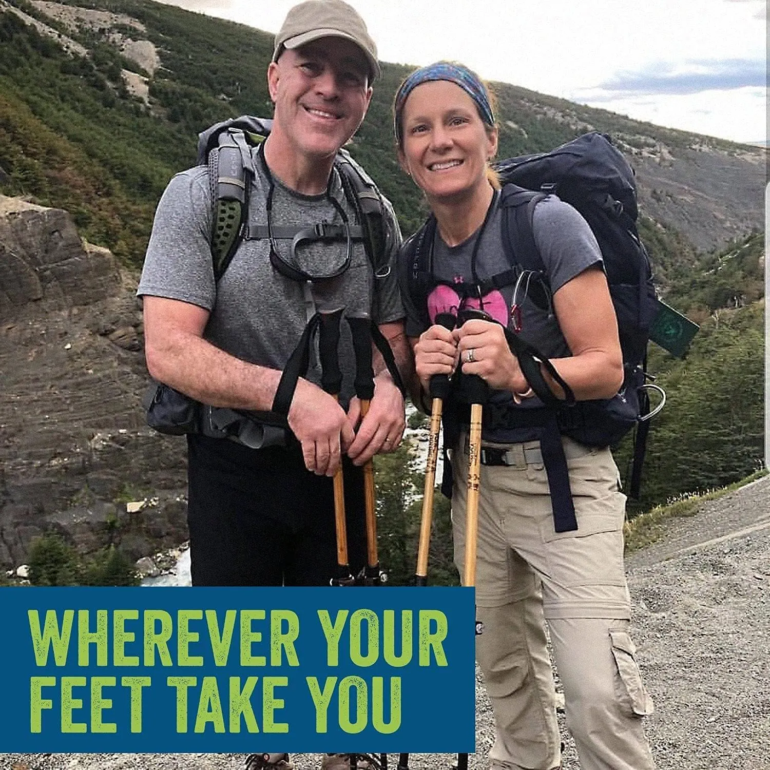York Nordic Motivator Travel Walking Poles for Balance and Rehab - Patented Stability Grips - Lightweight, Adjustable, and Foldable Includes Detachable Feet and Travel Bag