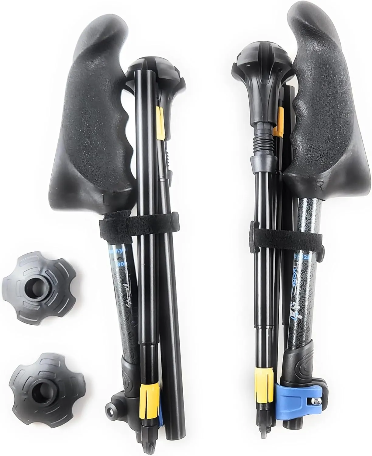 York Nordic Motivator Travel Walking Poles for Balance and Rehab - Patented Stability Grips - Lightweight, Adjustable, and Foldable Includes Detachable Feet and Travel Bag