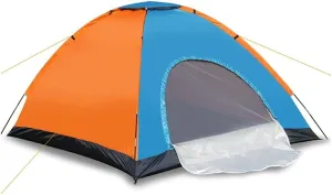 YYDS Tents for Camping Travel Portable Tent Waterproof Anti UV Camping Tent Outdoor Hiking 1-2/3-4 People Couple Family Camping Camping Tents (Color : Blue Orange, Size : 1-2 Person)