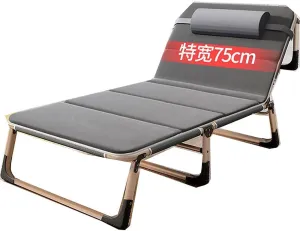 Zero Gravity Outdoor Chair,Folding Single Office Lunch Break Bed,Foldable Portable Household Adult Camp Bed Recliner Bed Multi Functional Reclining Chair-2