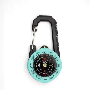 Zhong Hanging Button Pointer Type Compass Two Sets of Indexing Systems to Meet Different Needs Design Waterproof Carabiner Outdoor Compass
