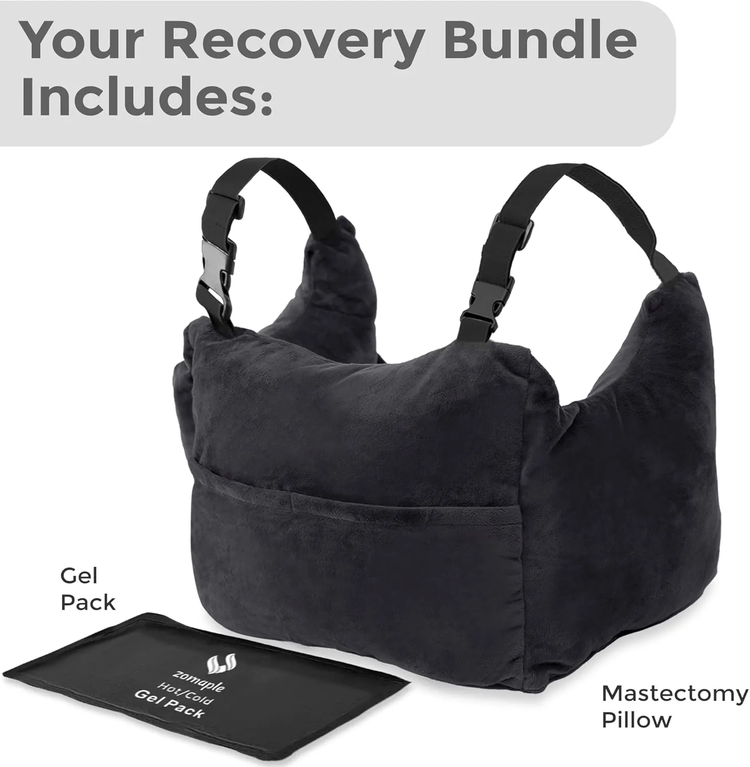 Zomaple Mastectomy Pillow - Post Surgery Pillow, Mastectomy Recovery Must Haves, Breast for After Heart Surgery, Reduction & Augmentation Patients Sleeping, Recovery Seatbelt Protection-Surgery Gift