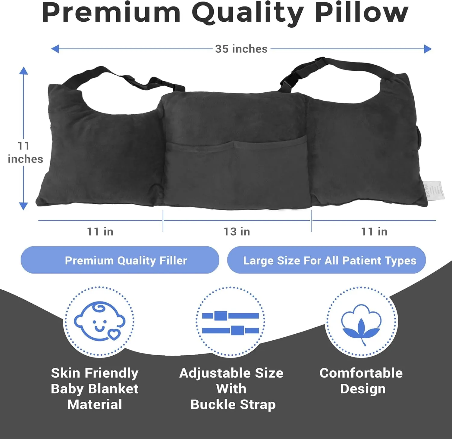 Zomaple Mastectomy Pillow - Post Surgery Pillow, Mastectomy Recovery Must Haves, Breast for After Heart Surgery, Reduction & Augmentation Patients Sleeping, Recovery Seatbelt Protection-Surgery Gift